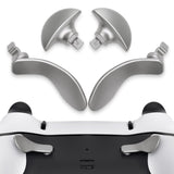 eXtremeRate Back Paddles for PS5 Edge Controller, Metallic Silver Replacement Interchangeable 4PCS Metal Back Buttons for PS5 Edge Controller - Controller NOT Included - BHPFM001