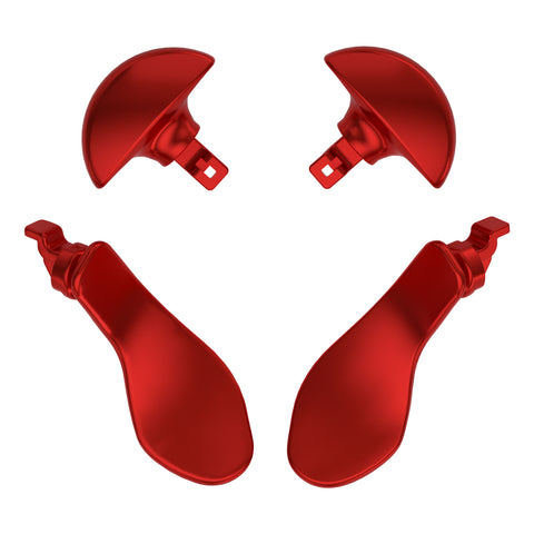 eXtremeRate Back Paddles for PS5 Edge Controller, Metallic Scarlet Red Replacement Interchangeable 4PCS Metal Back Buttons for PS5 Edge Controller - Controller NOT Included - BHPFP001