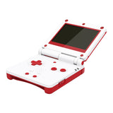 eXtremeRate IPS Ready Upgraded Passion Red & White Custom Replacement Housing Shell for Gameboy Advance SP GBA SP – Compatible with Both IPS & Standard LCD – Console & Screen NOT Included - ASPP3006
