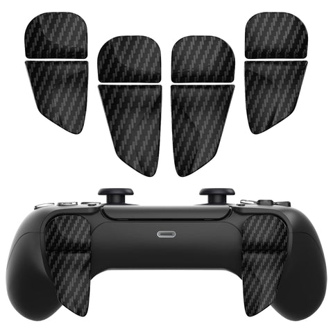 PlayVital BLADE 2 Pairs Shoulder Buttons Extension Triggers for ps5 Controller, Game Improvement Adjusters for PS Portal Remote Player, Bumper Trigger Extenders for ps5 Edge Controller - Graphite Carbon Fiber - PFPJ142