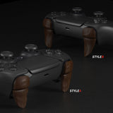 PlayVital BLADE 2 Pairs Shoulder Buttons Extension Triggers for ps5 Controller, Game Improvement Adjusters for PS Portal Remote Player, Bumper Trigger Extenders for ps5 Edge Controller - Wood Grain - PFPJ143
