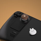 PlayVital Thumb Grip Caps for Steam Deck LCD, for PS Portal Remote Player Silicone Thumbsticks Grips Joystick Caps for Steam Deck OLED - Chubby Bear & Smiley Bunny - YFSDM023