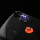PlayVital Thumb Grip Caps for Steam Deck LCD, for PS Portal Remote Player Silicone Thumbsticks Grips Joystick Caps for Steam Deck OLED - Halloween Pumpkin Bat - YFSDM025
