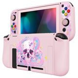 PlayVital ZealProtect Soft Protective Case for Nintendo Switch, Flexible Cover for Switch with Tempered Glass Screen Protector & Thumb Grips & ABXY Direction Button Caps - Celestial Serpent's Embrace - RNSYV6057