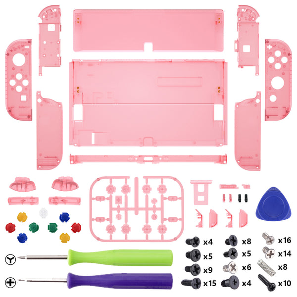 eXtremeRate Cherry Pink Custom Full Set Shell for Nintendo Switch