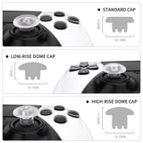 eXtremeRate Clear Replacement Swappable Thumbsticks for PS5 Edge Controller, Custom Interchangeable Analog Stick Joystick Caps for PS5 Edge Controller - Controller & Thumbsticks Base NOT Included - P5J101