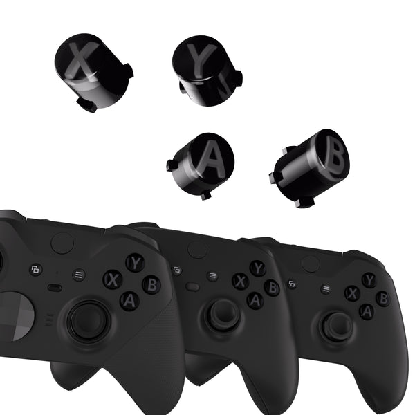 eXtremeRate ThreeTone Black & Clear & Classic Gray ABXY Action Buttons