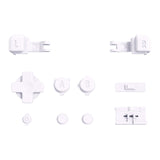 eXtremeRate White Custom Full Set Buttons for Gameboy Advance SP, Replacement A B L R Button Power On Off Volume Button D-pad Key for GBA SP Console - Console NOT Included - ASPJ113
