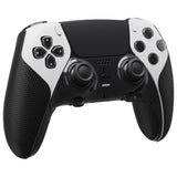 PlayVital Anti-Skid Sweat-Absorbent Controller Grip for ps5 Edge Wireless Controller, Professional Textured Soft PU Handle Grips Anti Sweat Protector for ps5 Edge Controller - Black - PFPJ112