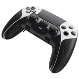 PlayVital Anti-Skid Sweat-Absorbent Controller Grip for ps5 Edge Wireless Controller, Professional Textured Soft PU Handle Grips Anti Sweat Protector for ps5 Edge Controller - Black - PFPJ112