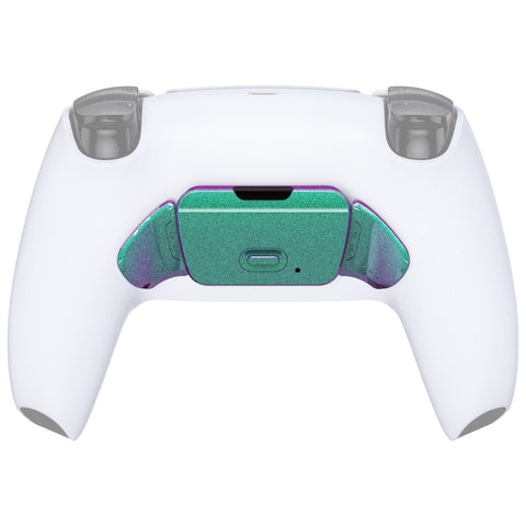 eXtremeRate Chameleon Green Purple Replacement Redesigned K1 K2 Back Button Housing Shell for PS5 Controller eXtremerate RISE Remap Kit - Controller & RISE Remap Board NOT Included - WPFP3002