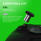 eXtremeRate 13 in 1 Component Pack Kit for Xbox Elite Series 2 Controller, 6 Metal Thumbsticks & Adjustment Tool, 2 D-Pads, 4 Paddles for Xbox Elite Series 2 Core Controller - Black &MetallicSilver - IL901
