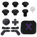eXtremeRate 13 in 1 Component Pack Kit for Xbox Elite Series 2 Controller, 6 Metal Thumbsticks & Adjustment Tool, 2 D-Pads, 4 Paddles for Xbox Elite Series 2 Core Controller - Metallic Black - IL903