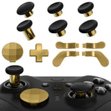 eXtremeRate 13 in 1 Component Pack Kit for Xbox Elite Series 2 Controller, 6 Metal Thumbsticks & Adjustment Tool, 2 D-Pads, 4 Paddles for Xbox Elite Series 2 Core Controller - Metallic Hero Gold - IL904