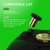 eXtremeRate 13 in 1 Component Pack Kit for Xbox Elite Series 2 Controller, 6 Metal Thumbsticks & Adjustment Tool, 2 D-Pads, 4 Paddles for Xbox Elite Series 2 Core Controller - Metallic Hero Gold - IL904