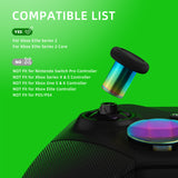 eXtremeRate 13 in 1 Component Pack Kit for Xbox Elite Series 2 Controller, 6 Metal Thumbsticks & Adjustment Tool, 2 D-Pads, 4 Paddles for Xbox Elite Series 2 Core Controller - Metallic Rainbow Aura Blue & Purple - IL905