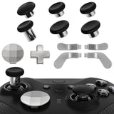 eXtremeRate 13 in 1 Component Pack Kit for Xbox Elite Series 2 Controller, 6 Metal Thumbsticks & Adjustment Tool, 2 D-Pads, 4 Paddles for Xbox Elite Series 2 Core Controller - Metallic Silver - IL902