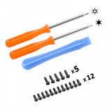 eXtremeRate LB RB LT RT Bumpers Triggers D-Pad ABXY Start Back Sync Buttons, Chrome Silver Full Set Buttons Repair Kits with Tools for Xbox One S & Xbox One X Controller (Model 1708) - SXOJ0208