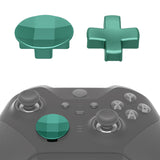 eXtremeRate 2 pcs Metalic Aqua Green Magnetic Stainless Steel D-Pads for Xbox One Elite & Xbox One Elite Series 2 Controller - IL407