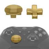 eXtremeRate 2 pcs Metalic Hero Gold Magnetic Stainless Steel D-Pads for Xbox One Elite & Xbox One Elite Series 2 Controller - IL403