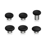 eXtremeRate 6 in 1 Metal Replacement Thumbsticks for Xbox Elite Series 2 Controller, Black & Metallic Silver Swappable Magnetic Analog Stick Joystick Caps for Xbox Elite 2 Core Controller (Model 1797) - IL801