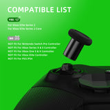 eXtremeRate 6 in 1 Metal Replacement Thumbsticks for Xbox Elite Series 2 Controller, Metallic Black Swappable Magnetic Analog Stick Joystick Caps for Xbox Elite 2 Core Controller (Model 1797) - IL802