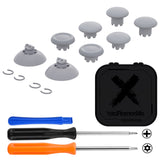 eXtremeRate EDGE Sticks Interchangeable Thumbsticks for Xbox Core Controller, New Hope Gray Swappable Analog Stick Joystick for Xbox One S/X, Xbox Elite V1 Controller, for Nintendo Switch Pro Controller - AGLX3M003