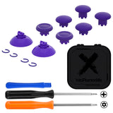 eXtremeRate EDGE Sticks Interchangeable Thumbsticks for Xbox Core Controller, Purple Swappable Analog Stick Joystick for Xbox One S/X, Xbox Elite V1 Controller, for Nintendo Switch Pro Controller - AGLX3M005