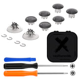 eXtremeRate EDGE Sticks Interchangeable Thumbsticks for Xbox Core Controller, Clear Black Swappable Analog Stick Joystick for Xbox One S/X, Xbox Elite V1 Controller, for Nintendo Switch Pro Controller - AGLX3M007