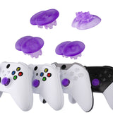 eXtremeRate EDGE Sticks Interchangeable Thumbsticks for Xbox Core Controller, Clear Atomic Purple Swappable Analog Stick Joystick for Xbox One S/X, Xbox Elite V1 Controller, for Nintendo Switch Pro Controller - AGLX3M008