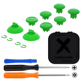 eXtremeRate EDGE Sticks Interchangeable Thumbsticks for Xbox Core Controller, Green Swappable Analog Stick Joystick for Xbox One S/X, Xbox Elite V1 Controller, for Nintendo Switch Pro Controller - AGLX3M010
