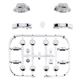 eXtremeRate Chrome Silver Glossy Replacement ABXY Direction Keys SR SL L R ZR ZL Trigger Buttons Springs, Full Set Buttons Repair Kits with Tools for NS Switch JoyCon & OLED JoyCon - JoyCon Shell NOT Included - AJ302