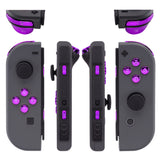 eXtremeRate Replacement ABXY Direction Keys SR SL L R ZR ZL Trigger Buttons, Full Set Buttons for NS Switch JoyCon & OLED JoyCon - Chrome Purple Glossy - AJ305