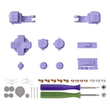 eXtremeRate 16Bits Light Violet Custom Full Set Buttons for Gameboy Advance SP, Replacement A B L R Button Power On Off Volume Button D-pad Key for GBA SP Console - Console NOT Included - ASPJ108