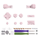 eXtremeRate Cherry Blossoms Pink Custom Full Set Buttons for Gameboy Advance SP, Replacement A B L R Button Power On Off Volume Button D-pad Key for GBA SP Console - Console NOT Included - ASPJ204