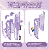 eXtremeRate DIY Replacement Full Set Shell Case with Buttons for Joycon 2 of Nintendo Switch 2 - Deluxe Version - Clear Atomic Purple - AWHNTM001
