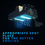 eXtremeRate AiryDocky DIY Kit Glow in Dark - Totem of Kingdom Black Replacement Case for Nintendo Switch Dock, Redesigned Portable Mini Dock Shell Cover for Nintendo Switch OLED - Shells Only, Dock & Circuit Board NOT Included - LLNST002