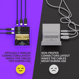 eXtremeRate AiryDocky DIY Kit Glow in Dark - Totem of Kingdom Black Replacement Case for Nintendo Switch Dock, Redesigned Portable Mini Dock Shell Cover for Nintendo Switch OLED - Shells Only, Dock & Circuit Board NOT Included - LLNST002