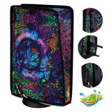 PlayVital Psychedelic Leaf Anti Scratch Waterproof Dust Cover for ps5 Console Digital Edition & Disc Edition - PFPJ139
