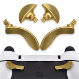 eXtremeRate Back Paddles for PS5 Edge Controller, Metallic Hero Gold Replacement Interchangeable 4PCS Metal Back Buttons for PS5 Edge Controller - Controller NOT Included - BHPFD002