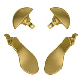 eXtremeRate Back Paddles for PS5 Edge Controller, Metallic Hero Gold Replacement Interchangeable 4PCS Metal Back Buttons for PS5 Edge Controller - Controller NOT Included - BHPFD002