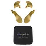 eXtremeRate Back Paddles for PS5 Edge Controller, Metallic Hero Gold Replacement Interchangeable 4PCS Metal Back Buttons for PS5 Edge Controller - Controller NOT Included - BHPFD002