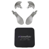 eXtremeRate Back Paddles for PS5 Edge Controller, Metallic Silver Replacement Interchangeable 4PCS Metal Back Buttons for PS5 Edge Controller - Controller NOT Included - BHPFM001