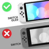eXtremeRate Clear Black Console Back Plate DIY Replacement Housing Shell Case for Nintendo Switch OLED Console – JoyCon Shell & Kickstand NOT Included - BNSOM5005