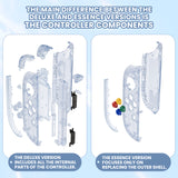 eXtremeRate DIY Replacement Full Set Shell Case with Buttons for Joycon 2 of Nintendo Switch 2 - Essence Version - Clear Glacier Blue - BSUNTM003