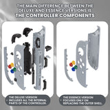 eXtremeRate DIY Replacement Full Set Shell Case with Buttons for Joycon 2 of Nintendo Switch 2 - Essence Version - New Hope Gray - BSUNTM011