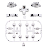 eXtremeRate Chrome Silver D-pad ABXY Keys SR SL L R ZR ZL Trigger Buttons Springs, Replacement Full Set Buttons Fix Kits for NS Switch Joycon & OLED JoyCon (D-pad ONLY Fits for eXtremeRate Joycon D-pad Shell) - BZD402