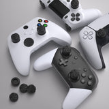 PlayVital Thumbs Cushion Caps Thumb Grips for ps5/4, Thumbstick Grip Cover for Xbox Series X/S, Thumb Grip Caps for Xbox One, Elite Series 2, for Switch Pro Controller - Raindrop Texture Design Black - PJM3033