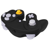 eXtremeRate Black  Replacement Faceplate Backplate with Buttons for Nintendo GameCube Controller - GCNP3005