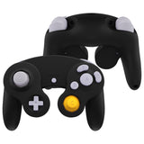 eXtremeRate Black  Replacement Faceplate Backplate with Buttons for Nintendo GameCube Controller - GCNP3005